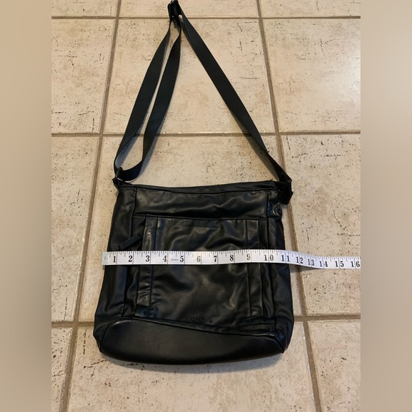 Bench Black Faux Leather Crossbody Messenger Bag - Picture 9 of 11